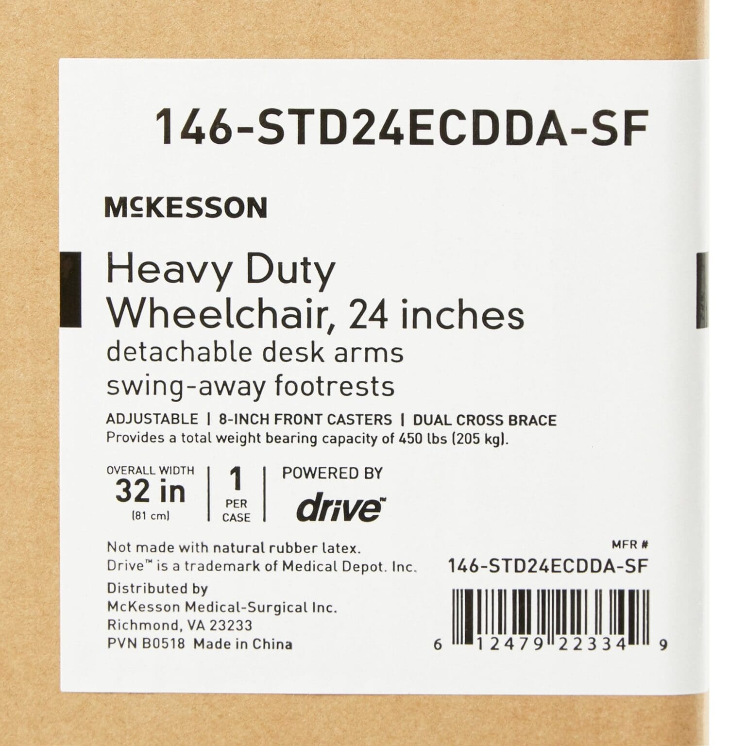 A box of heavy duty wheelchair arms